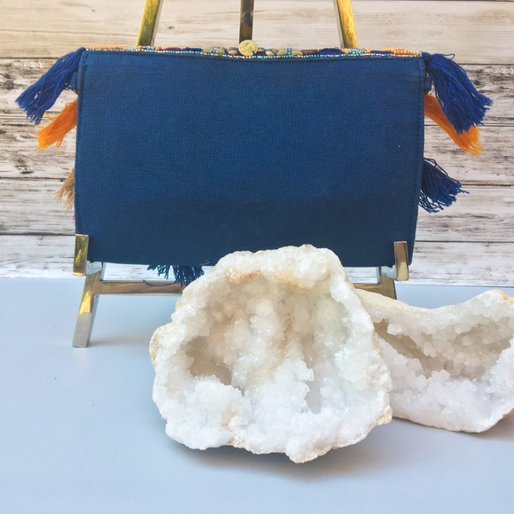 ‘Fall & Fringe’ 💜 CLUTCH-BLUEBIRD - Picture 5 of 6
